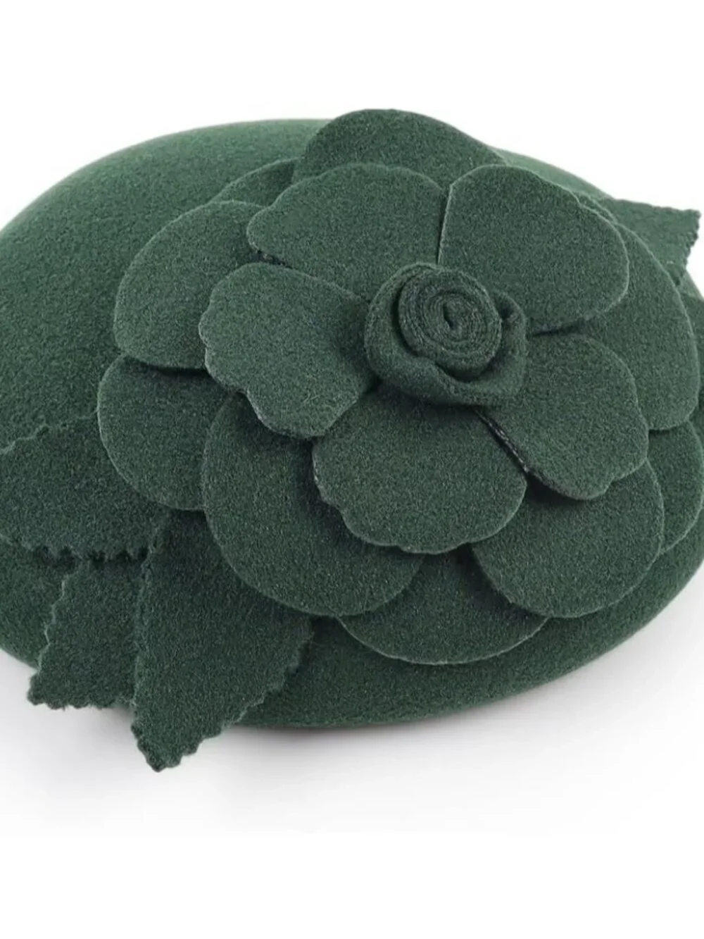Women's Wool Fashion Blend French Beret Hats Party Fascinators Green